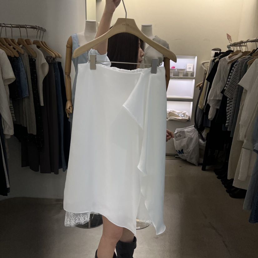 PHILO韓國直郵女裝新品熱賣26夏季人氣休閑半身裙中短裙褶皺PHILO半身裙/中短裙
