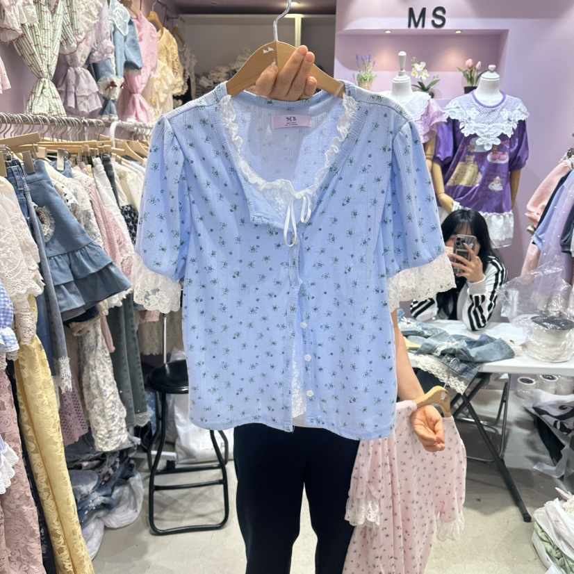 MS韓國直郵女裝新款推薦熱賣時尚26春夏人氣職業襯衫蕾絲衫MS襯衫/蕾絲衫