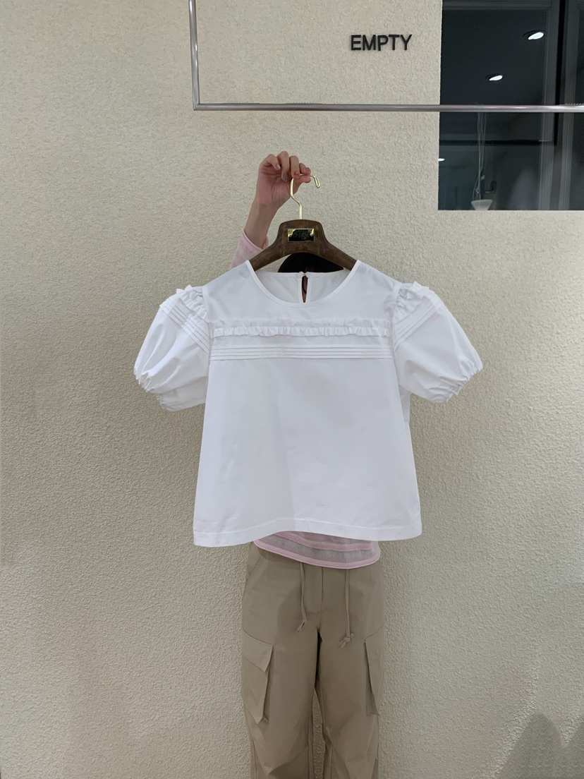 EMPTY韓國東大門代購女裝新款人氣時尚26春夏休閑襯衫蕾絲衫EMPTY襯衫/蕾絲衫