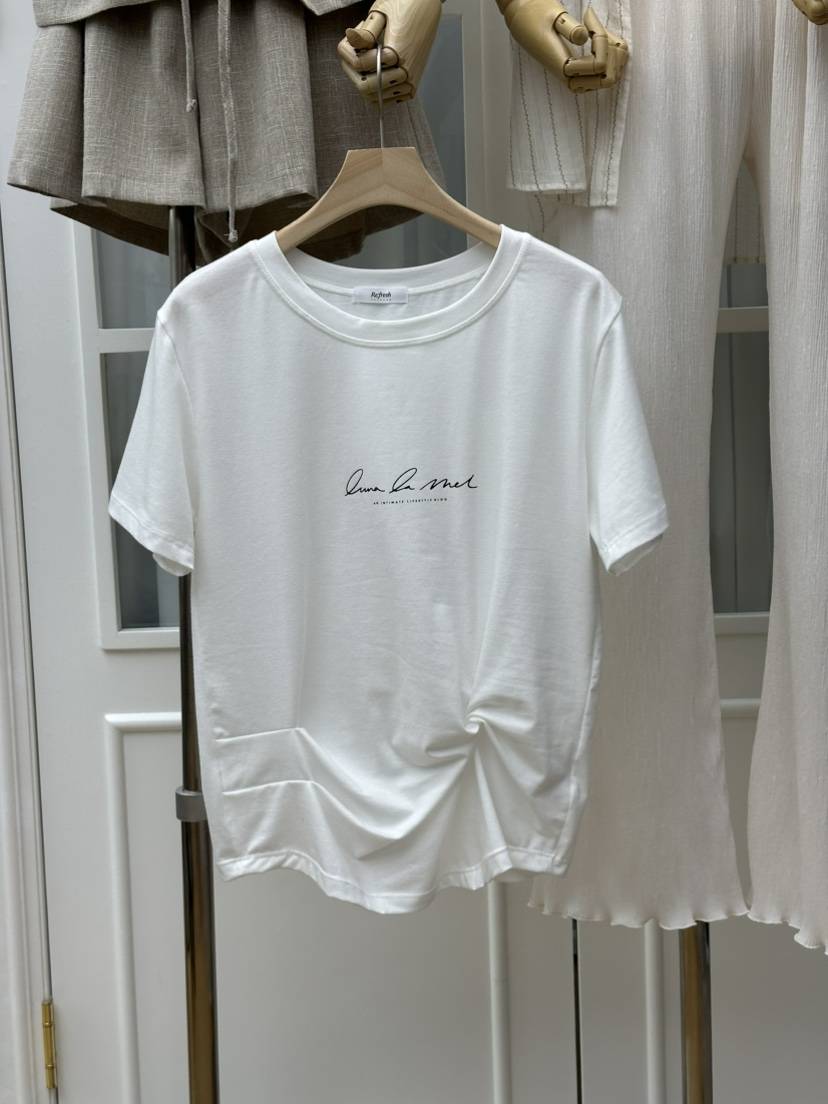 RE:FRESH-L韓國代購女士新款26春夏推薦職業26夏季時尚T恤RE:FRESHT恤