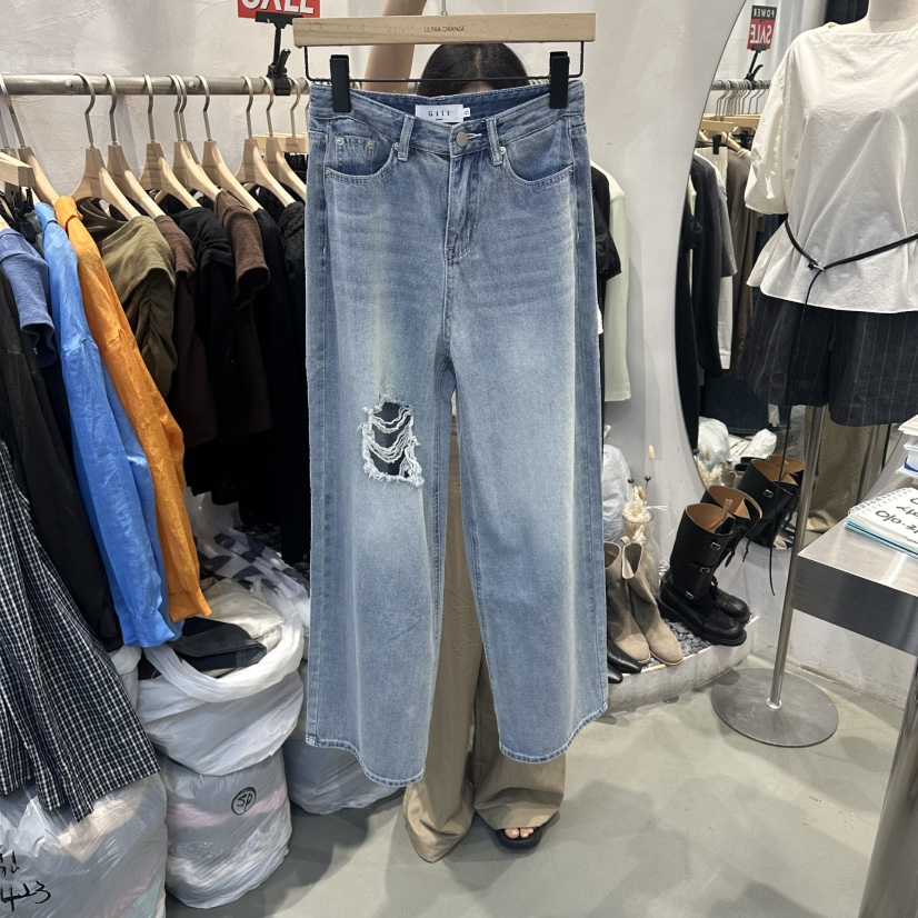 GILT韓國東大門直郵女裝新品26夏季推薦26春夏牛仔褲復古GILT牛仔褲