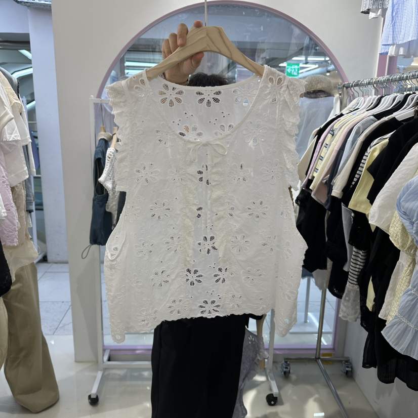 JH.STUDIO-Q韓國東大門直郵女士新品26夏季吊帶背心不含內搭蕾絲花JH.STUDIO-Q吊帶/背心