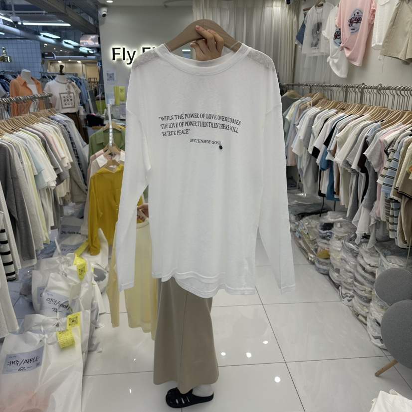 FLYFLY/LULULALLA/LIVE韓國代購女裝新品26春夏長袖T恤FLYFLY/LULULALLA/LIVE長袖T恤