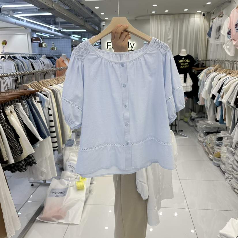 FLYFLY/LULULALLA/LIVE東大門實拍韓國女士新品推薦襯衫蕾絲衫泡泡袖FLYFLY/LULULALLA/LIVE襯衫/蕾絲衫