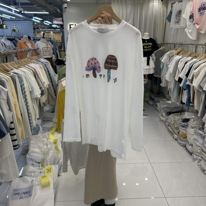 FLYFLY/LULULALLA/LIVE韓國代購女士新品26春夏長袖T恤FLYFLY/LULULALLA/LIVE長袖T恤