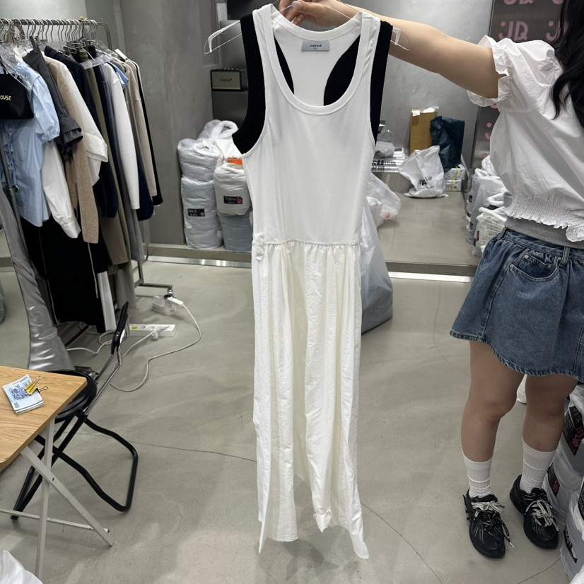 JUDYQUE韓國東大門代購女裝新款職業時尚人氣熱賣連衣裙撞色JUDYQUE連衣裙