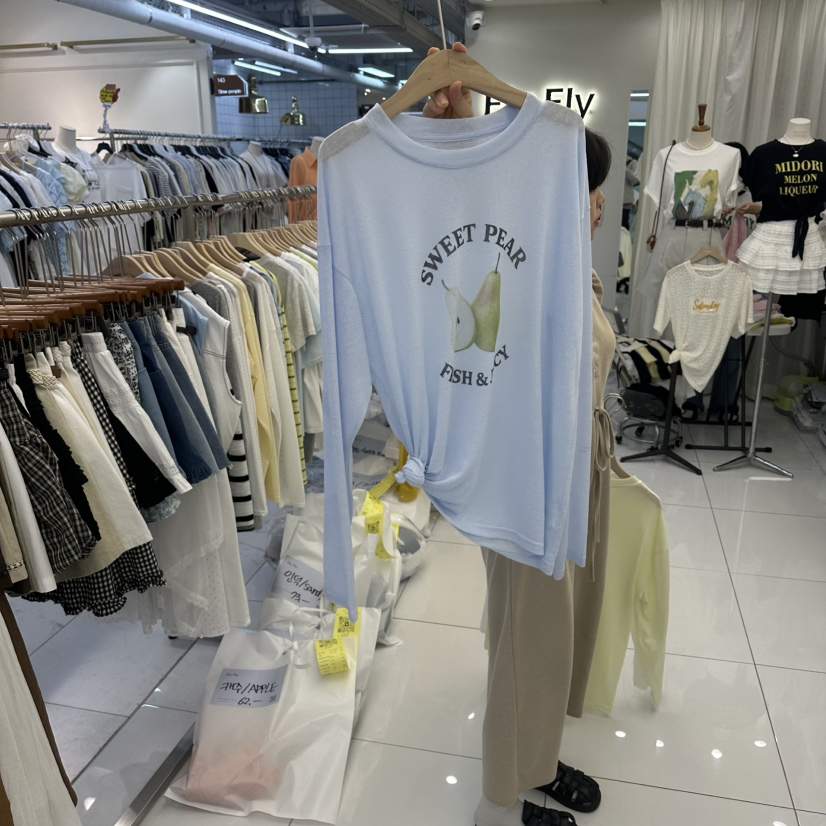 FLYFLY/LULULALLA/LIVE韓國東大門直郵女士新品時尚長袖T恤FLYFLY/LULULALLA/LIVE長袖T恤