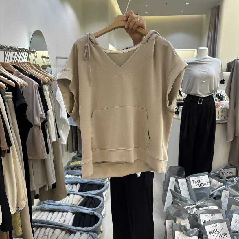 MATIERE韓國直郵女裝新品熱賣休閑時尚26春夏職業26夏季衛衣MATIERE衛衣