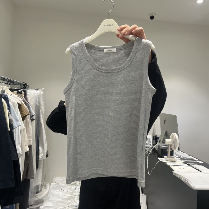 GABRIELLE韓國直郵實拍女裝新款休閑時尚熱賣吊帶背心條紋GABRIELLE吊帶/背心