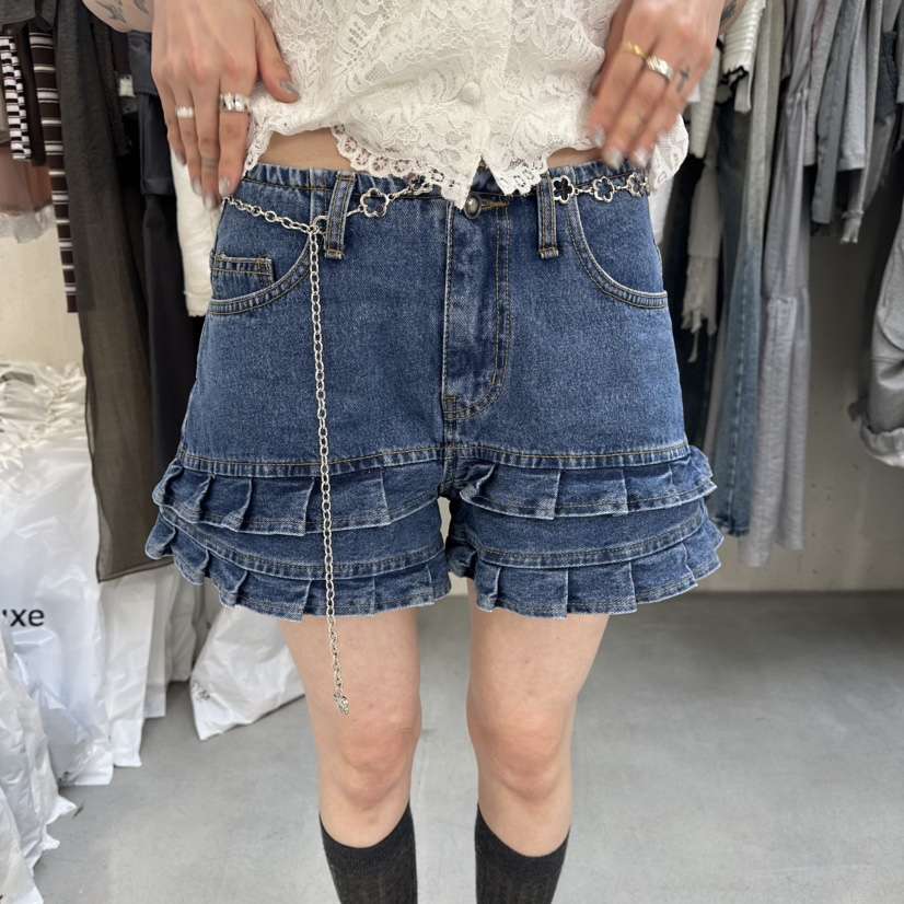 FOUNDATION韓國東大門直郵女裝新品人氣休閑短褲不含腰帶FOUNDATION短褲