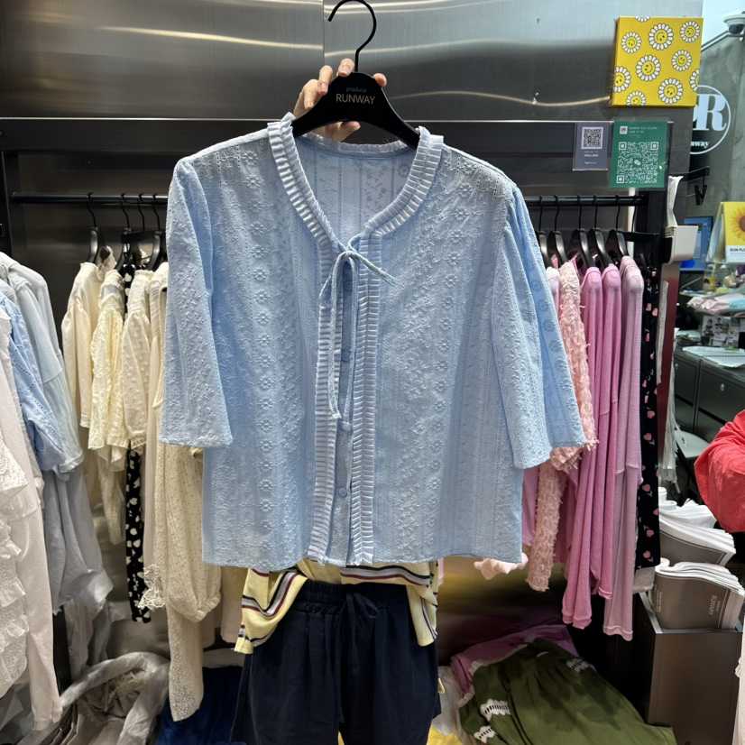 RUNWAY-런웨이東大門實拍韓國女裝新品時尚推薦襯衫蕾絲衫RUNWAY襯衫/蕾絲衫