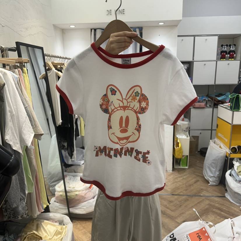 DE LINE韓國直郵女士新款人氣26春夏職業時尚熱賣26夏季T恤DE LINET恤