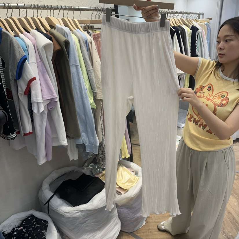 DE LINE東大門實拍韓國女士新款推薦26夏季26春夏休閑褲DE LINE休閑褲