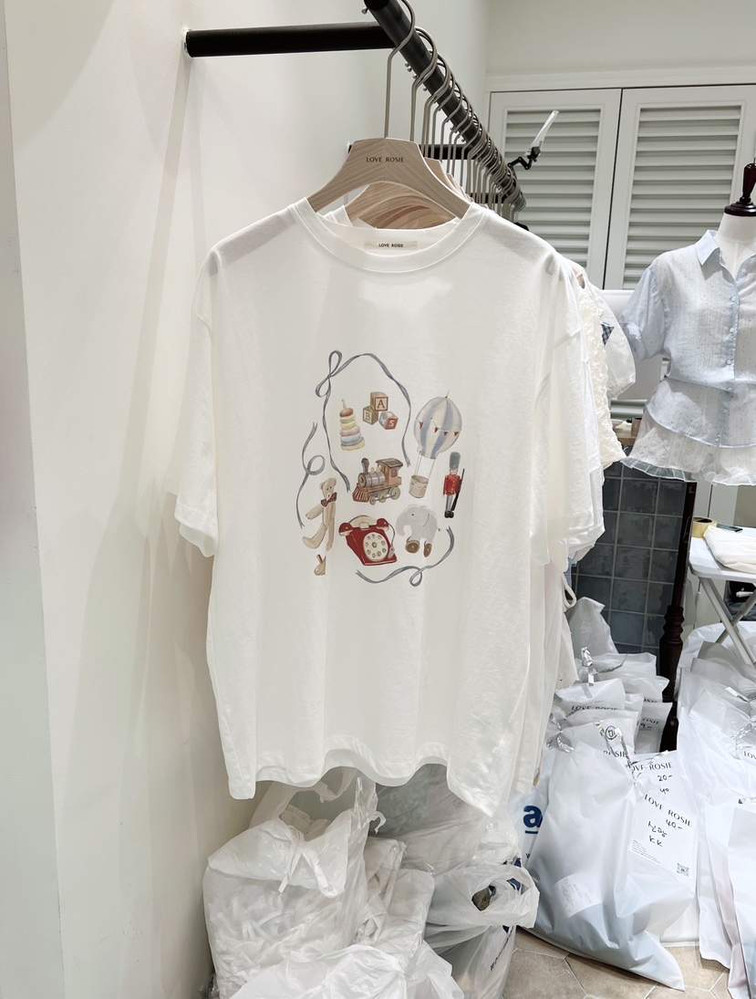 LOVE ROSIE韓國直郵女裝新品人氣熱賣職業休閑26春夏T恤LOVE ROSIET恤