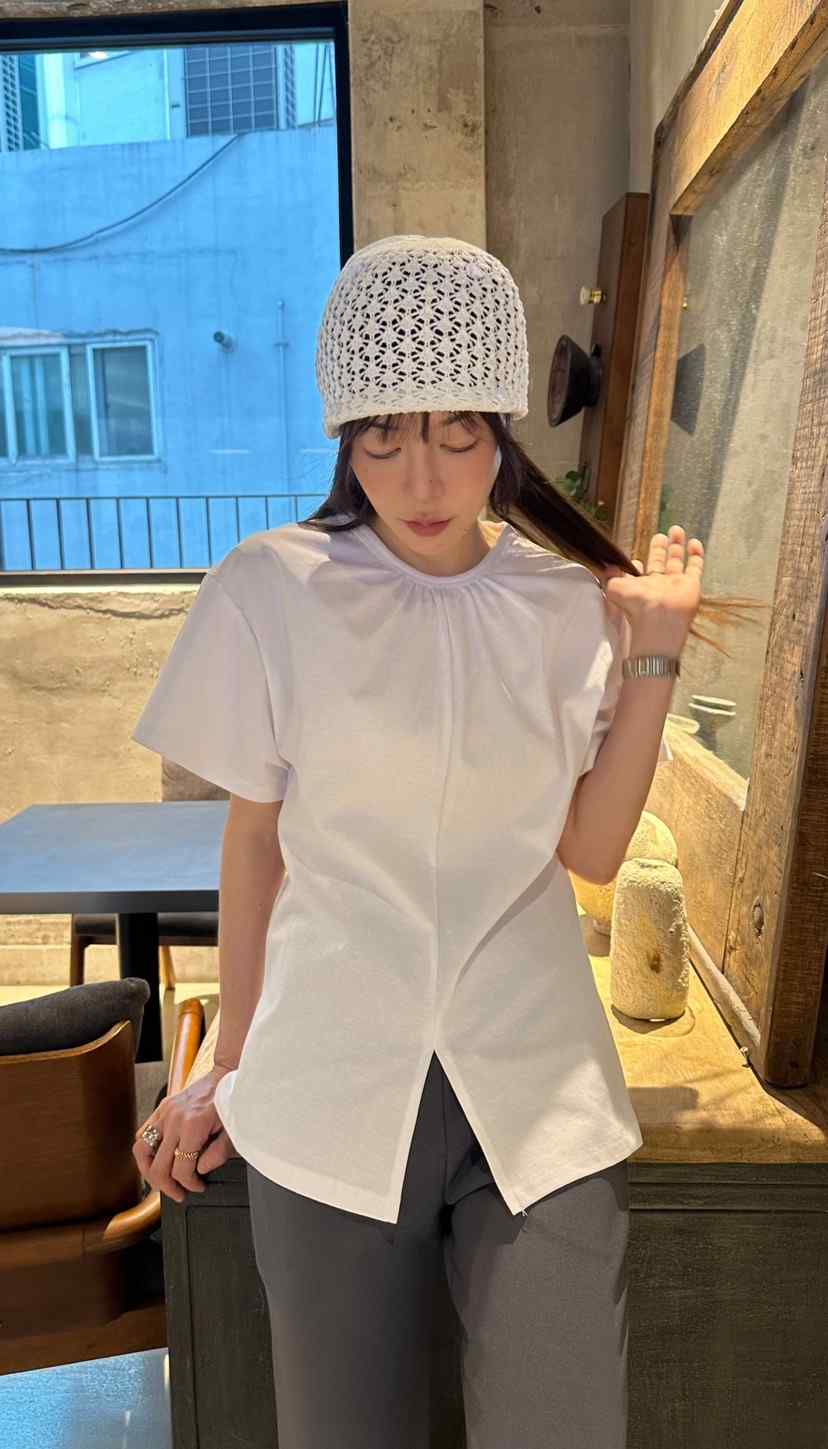 GENTLE B/LOVENTINA韓國直郵女士新款休閑推薦職業T恤褶皺GENTLE B/LOVENTINAT恤
