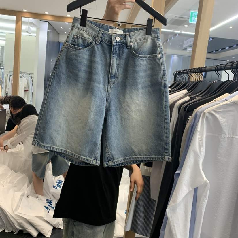 OBJECT韓國東大門直郵女士新品熱賣人氣休閑短褲水洗牛仔布OBJECT短褲