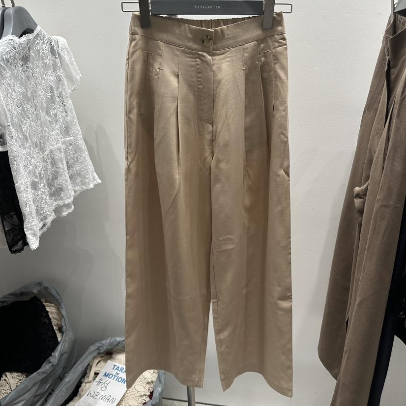 TARABY MOTION韓國代購女裝新品26春夏熱賣26夏季休閑褲亞麻TARABY MOTION休閑褲