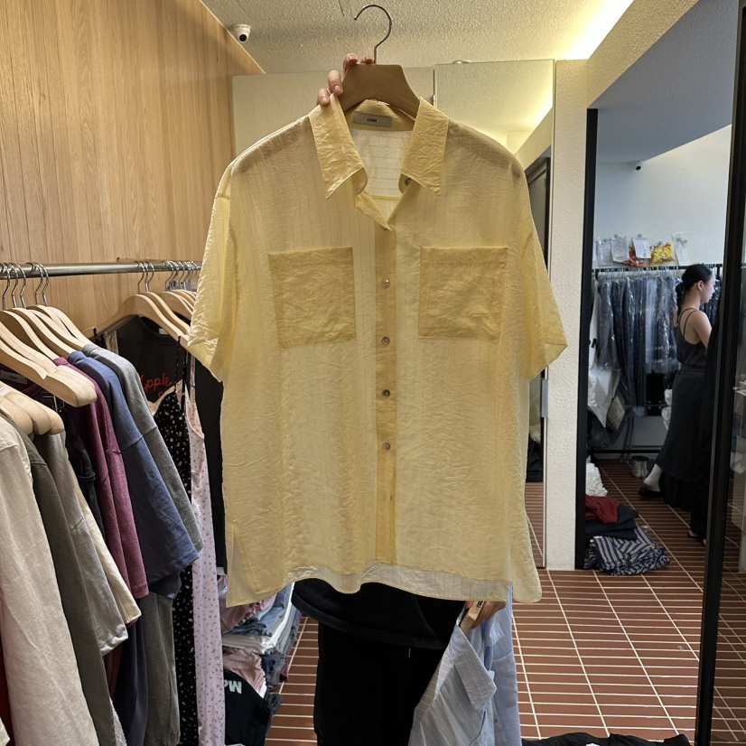 CHOI-L韓國東大門代購女裝新品26夏季人氣襯衫蕾絲衫條紋CHOI襯衫/蕾絲衫