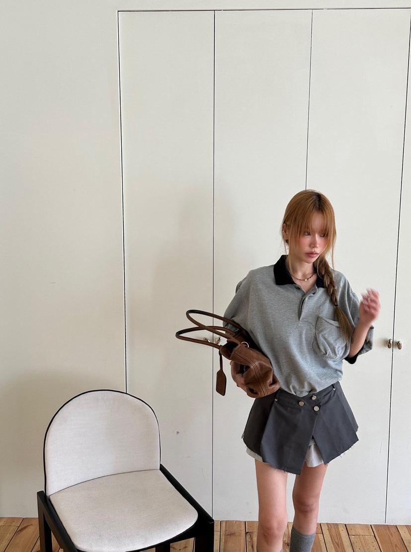 ZEROZERO韓國直郵女士新品26春夏推薦休閑26夏季熱賣T恤口袋ZEROZEROT恤
