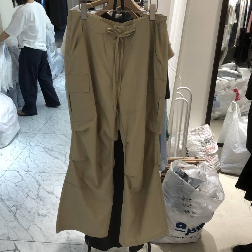 RAWROW東大門實拍韓國女裝新款推薦26夏季熱賣休閑褲絲帶RAWROW休閑褲