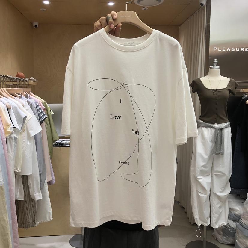 PLEASURE韓國直郵女裝新品熱賣休閑職業時尚26春夏26夏季T恤PLEASURET恤