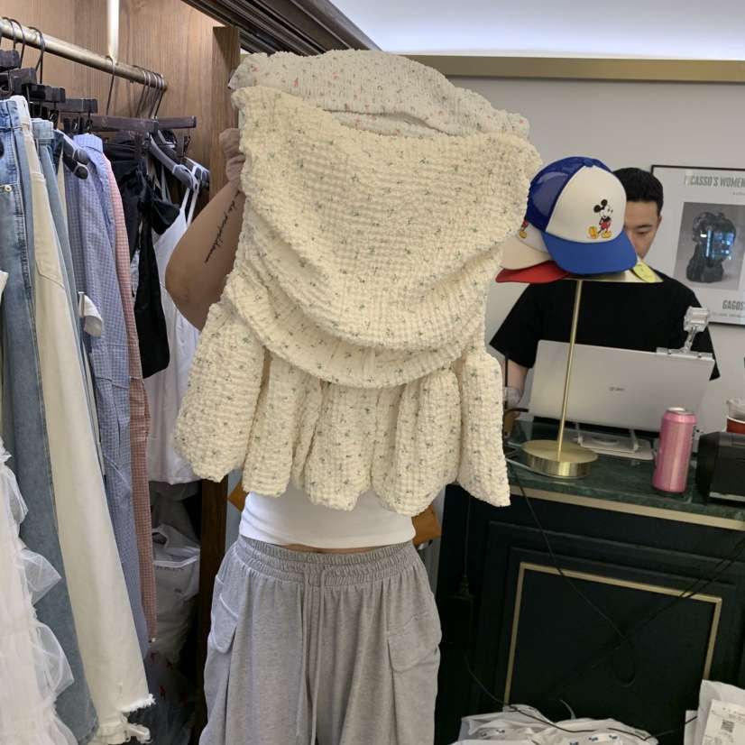 VIRKIN韓國東大門代購女士新款人氣26春夏26夏季吊帶背心褶皺VIRKIN吊帶/背心