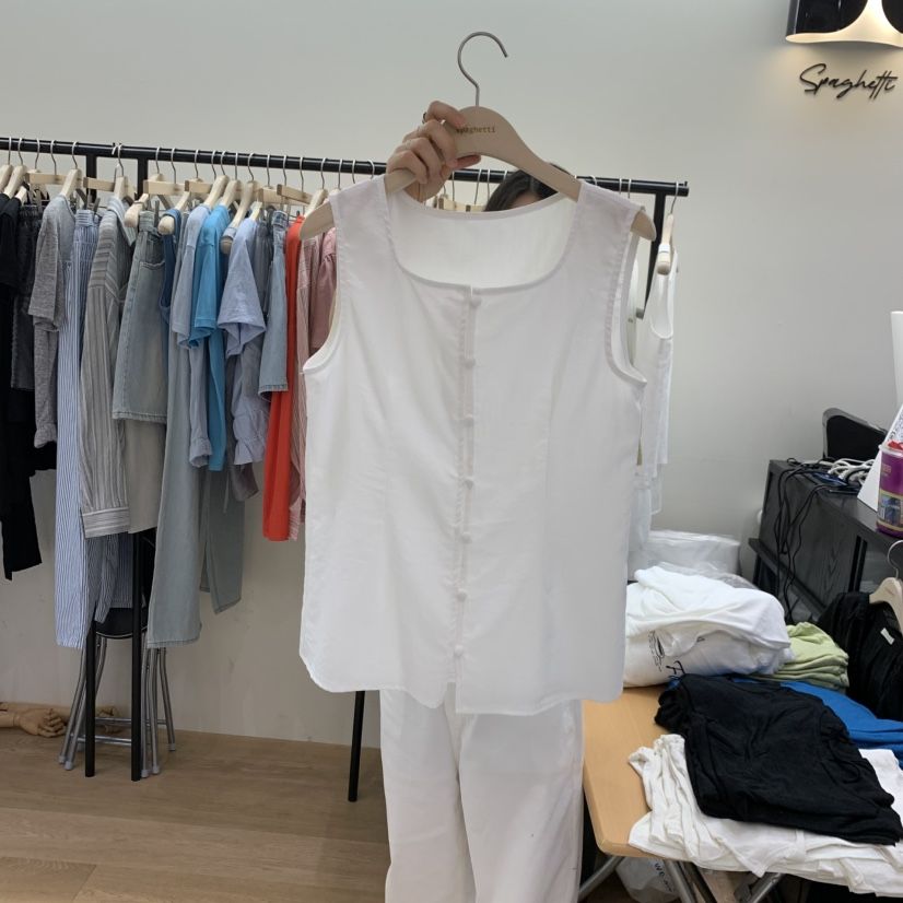 SPAGHETTI韓國東大門代購女裝新品推薦休閑時尚人氣吊帶背心spaghetti吊帶/背心