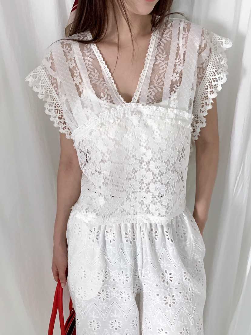 MAISONDEGLORY韓國代購女裝新款推薦熱賣26春夏襯衫蕾絲衫蕾絲MAISON DE GLORY襯衫/蕾絲衫