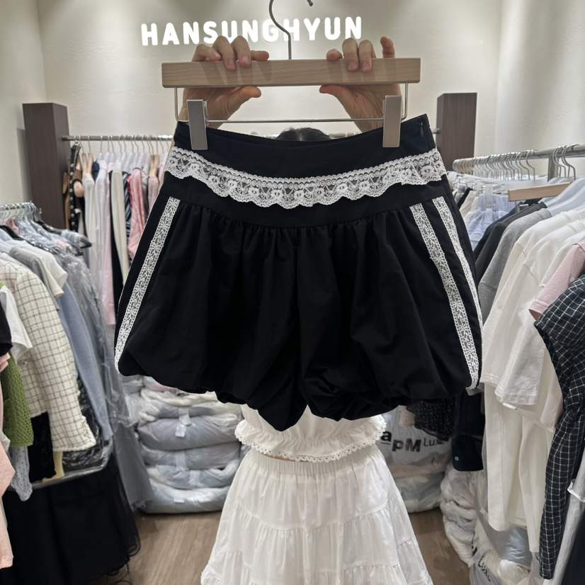 HANSUNGHYUN韓國直郵女裝新款職業26春夏休閑時尚短褲蕾絲HANSUNGHYUN短褲