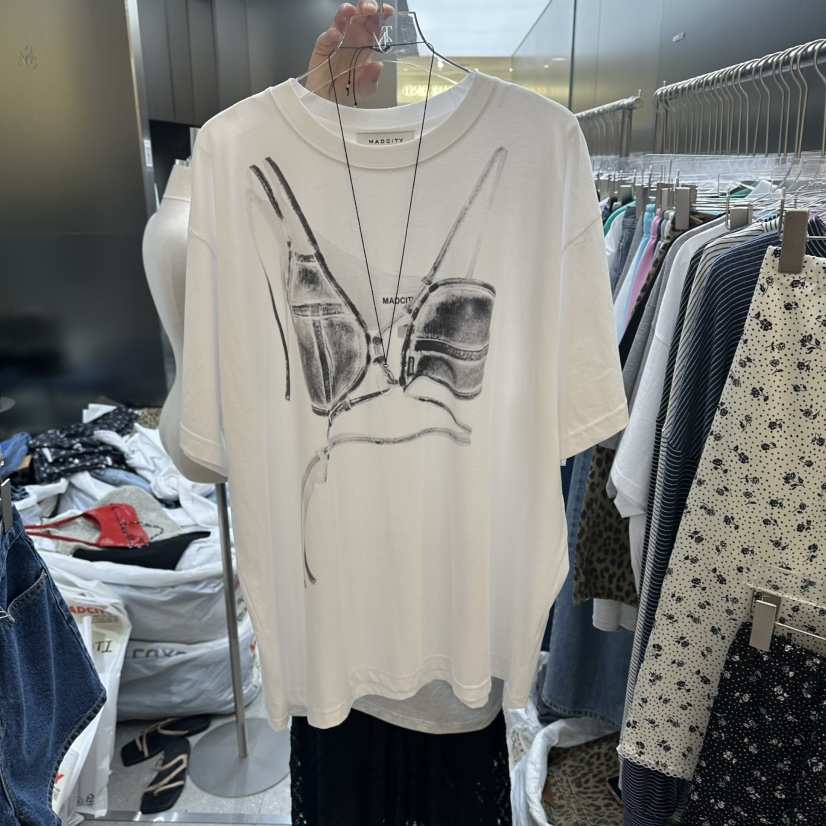 MADCITY/SAGAFURS韓國直郵女裝新款休閑職業T恤不含項鏈MADCITY/SAGAFURST恤