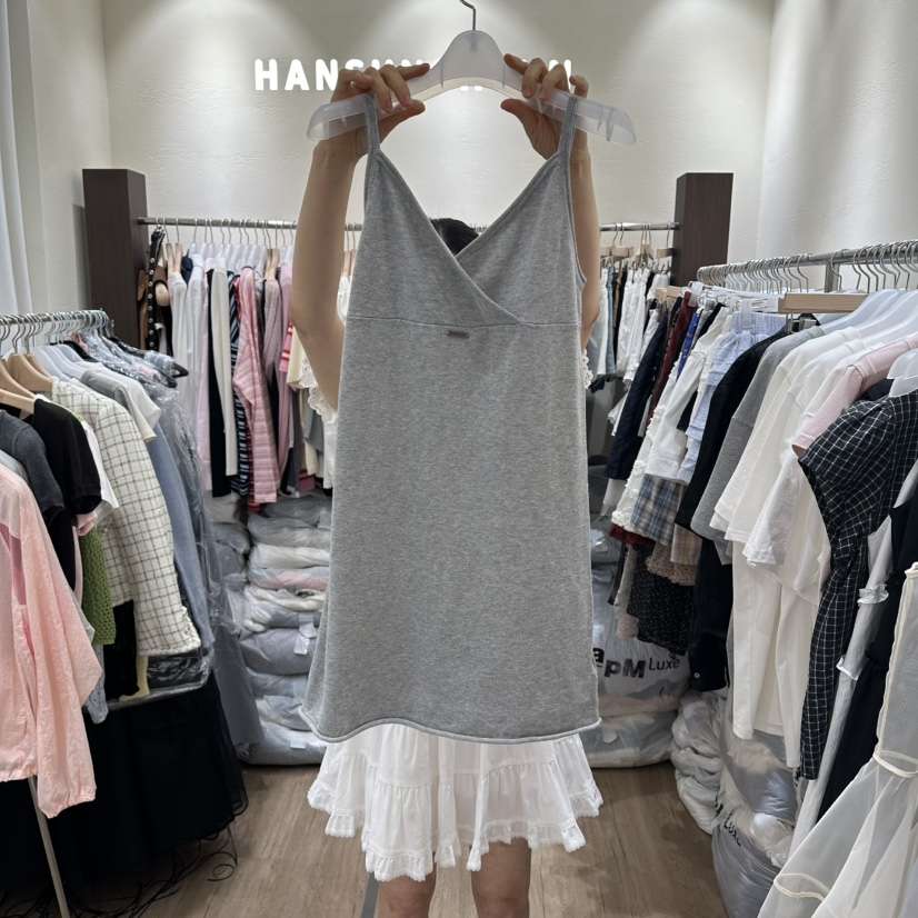 HANSUNGHYUN韓國直郵女裝新款熱賣人氣26夏季休閑連衣裙棉質HANSUNGHYUN連衣裙