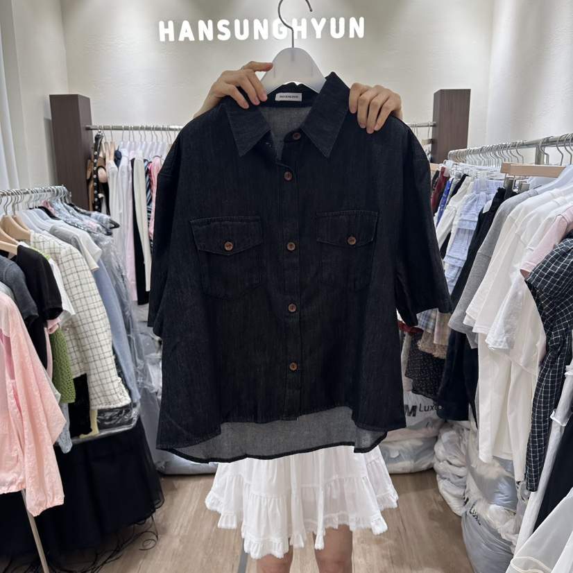 HANSUNGHYUN韓國代購女士新款休閑時尚人氣職業襯衫蕾絲衫HANSUNGHYUN襯衫/蕾絲衫