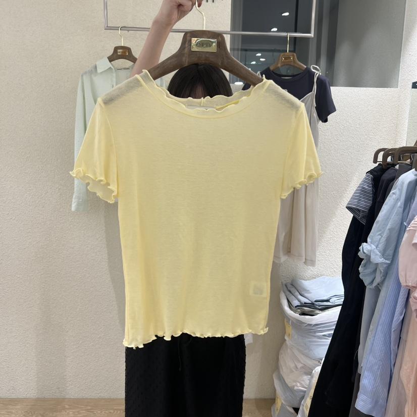 EMPTY韓國代購女士新款職業休閑人氣26夏季26春夏推薦T恤EMPTYT恤