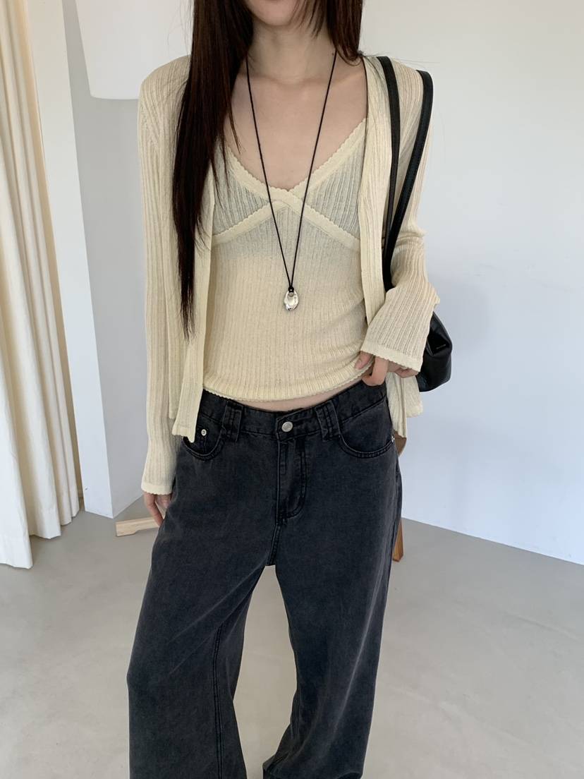 RIVER RAIN韓國直郵實拍女裝新品推薦26夏季時尚套裝開衫RIVER RAIN套裝