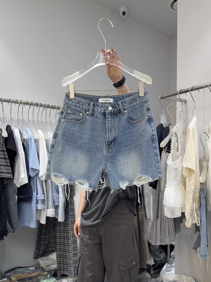 LOOKK/MIMME韓國直郵女裝新品時尚熱賣推薦短褲水洗復古LOOKK/MIMME短褲