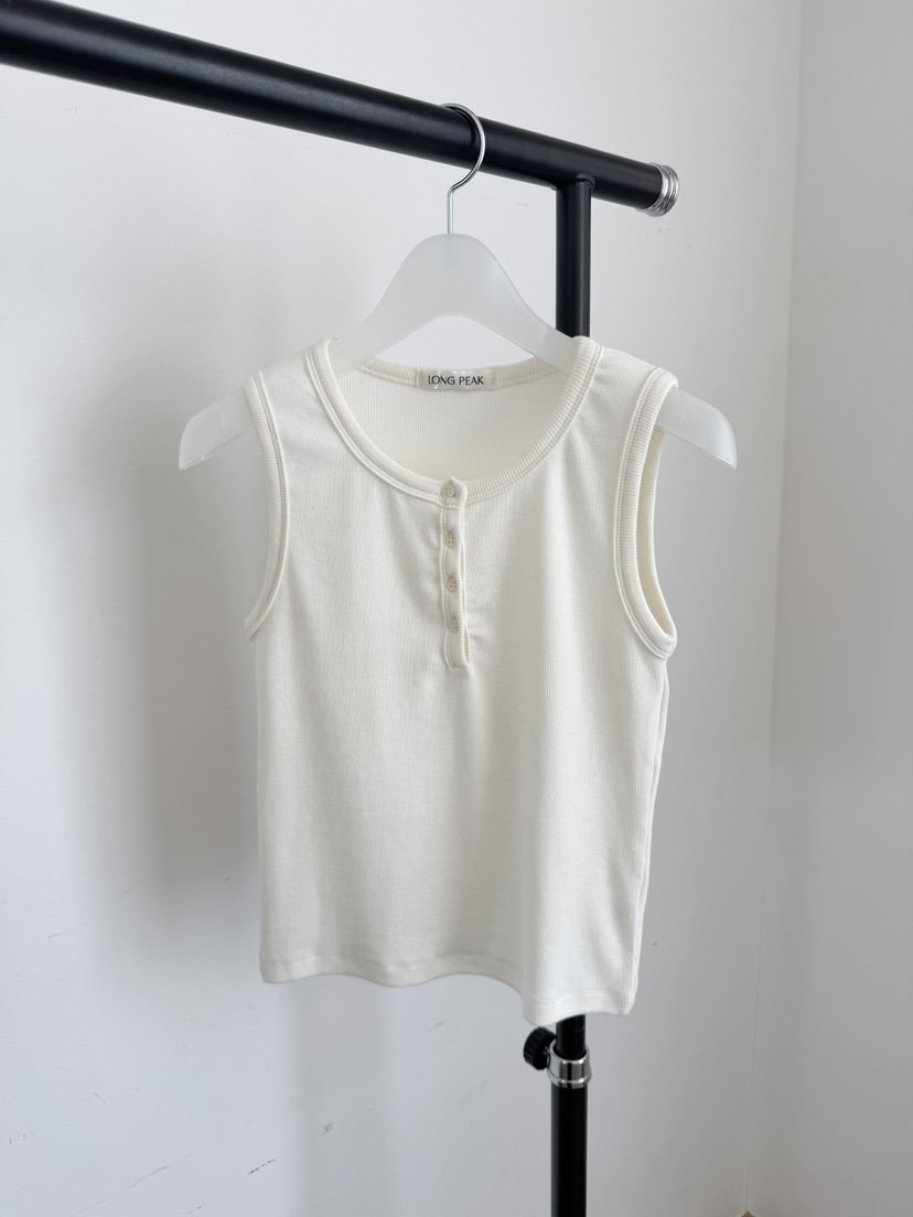 LONG PEAK韓國直郵實拍女士新品26夏季吊帶背心莫代爾紐扣LONG PEAK吊帶/背心