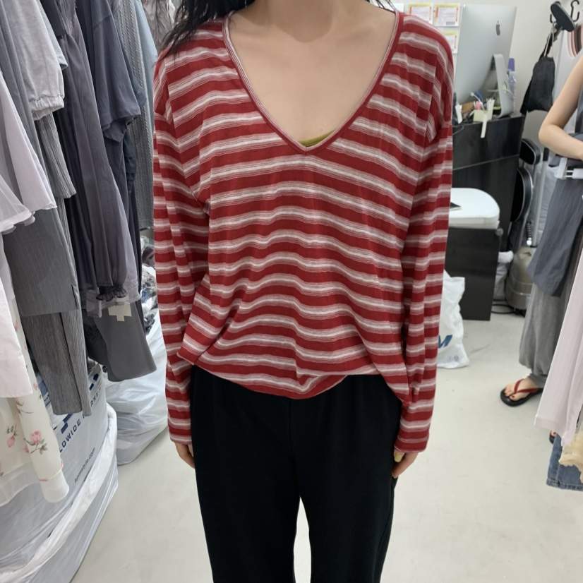 SOLD OUT韓國直郵女裝新款推薦熱賣26夏季26春夏長袖T恤雙面SOLD OUT長袖T恤