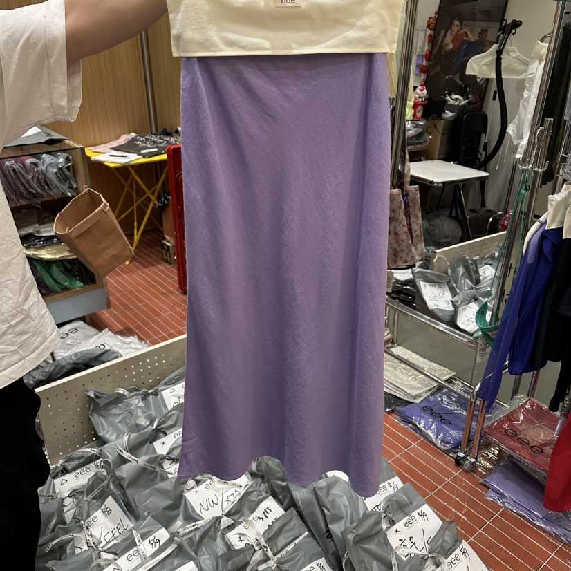EEE東大門實拍韓國女裝新款人氣休閑職業26春夏時尚長裙亞麻EEE長裙