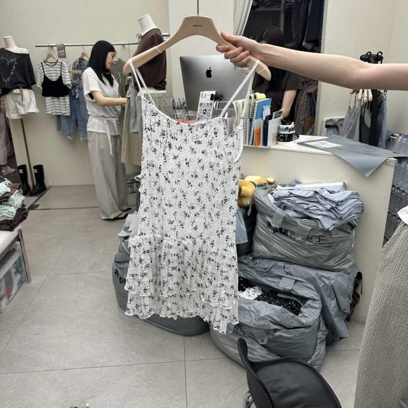 I MFACT韓國直郵女士新品時尚推薦職業熱賣26春夏連衣裙蕾絲I MFACT連衣裙
