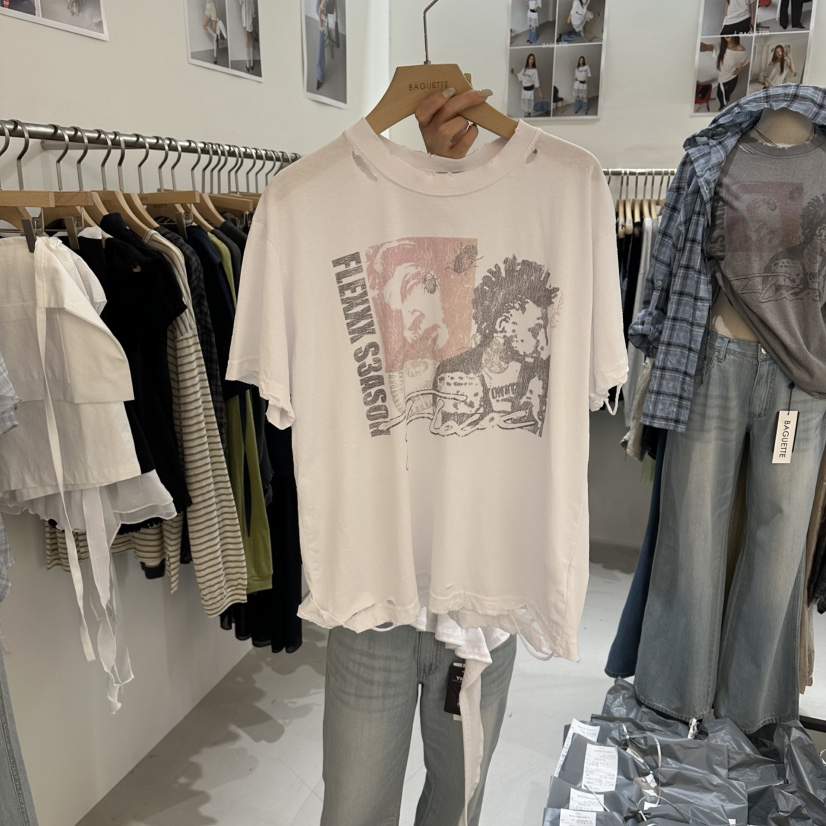 BAGUETTE-P韓國東大門直郵女士新品26夏季推薦職業26春夏T恤BAGUETTE-PT恤