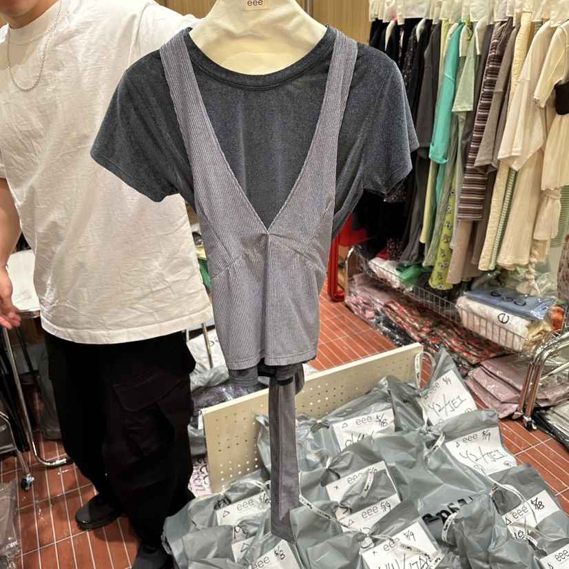 EEE韓國代購女士新品熱賣人氣推薦時尚休閑吊帶背心不含內搭EEE吊帶/背心
