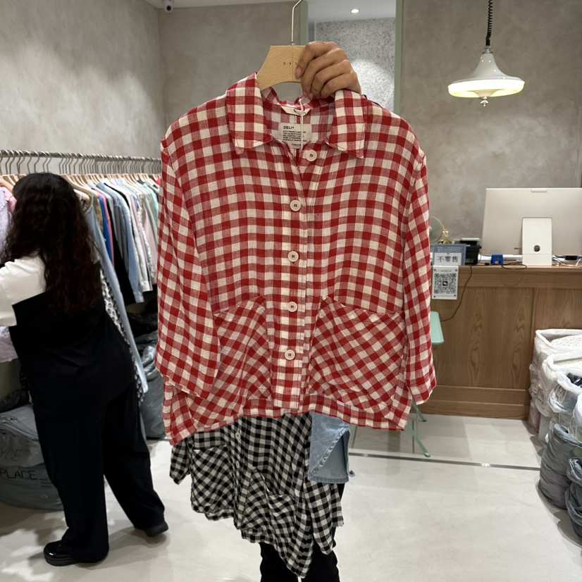 DELI JENNY韓國東大門代購女士新款時尚26春夏襯衫蕾絲衫DELI JENNY襯衫/蕾絲衫