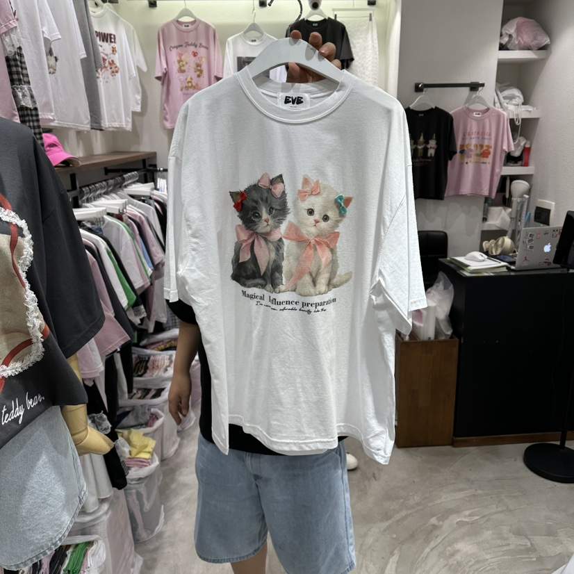 EVE韓國代購女士新品熱賣職業26夏季休閑26春夏時尚推薦T恤EVET恤