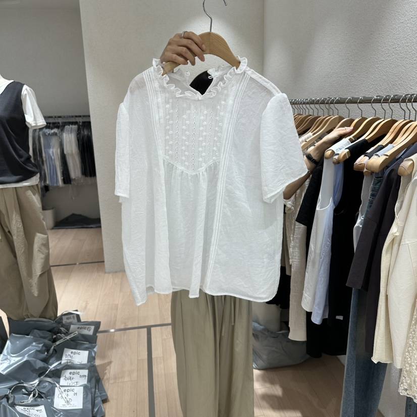 EPIC-S東大門實拍韓國女裝新品時尚職業26夏季襯衫蕾絲衫EPIC-S襯衫/蕾絲衫