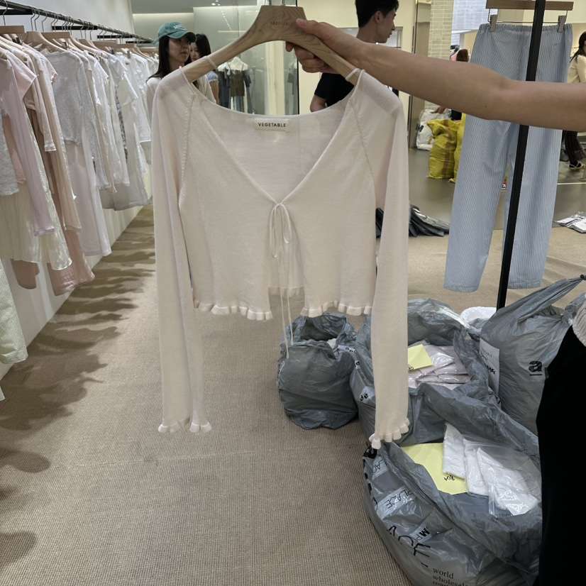 VEGETABLE韓國直郵女士新品26夏季26春夏休閑人氣時尚針織衫VEGETABLE針織衫