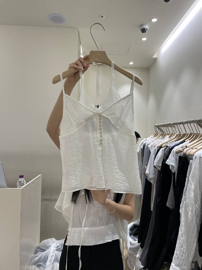 FLOWER-L韓國東大門代購女士新品26春夏休閑熱賣吊帶背心FLOWER-L吊帶/背心