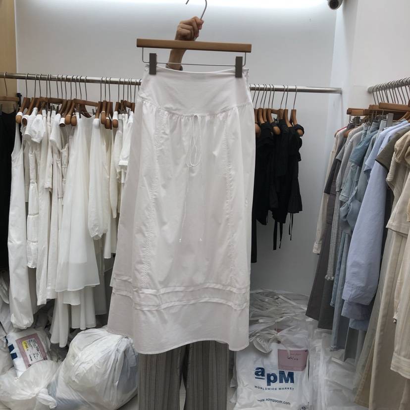 DRESS ROOM韓國直郵實拍女裝新款推薦職業人氣26春夏長裙絲帶DRESS ROOM長裙