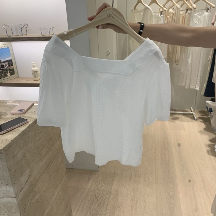 LIFFEY東大門實拍韓國女裝新品熱賣26夏季時尚襯衫蕾絲衫LIFFEY襯衫/蕾絲衫