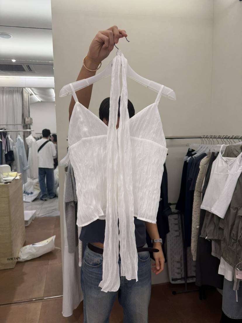 FOR TAPE韓國東大門代購女裝新品人氣襯衫蕾絲衫含圍巾套裝褶皺FOR TAPE襯衫/蕾絲衫