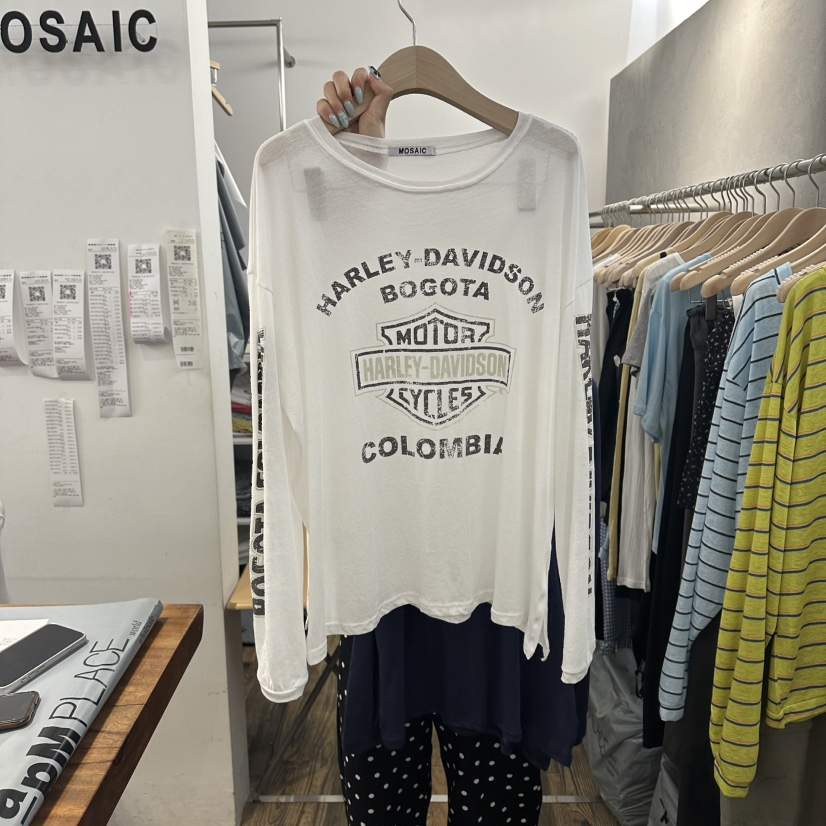 MOSAIC韓國直郵女裝新款時尚休閑26夏季熱賣職業人氣長袖T恤MOSAIC長袖T恤